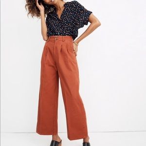 Madewell wide-leg pleated pants | size 6 | NWT